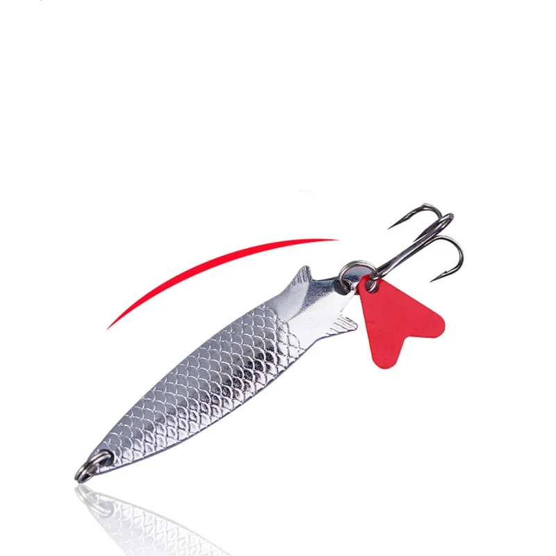 Angelköder Löffelköder Fischschuppen-Form Metall-Jigs 6cm 4,4g Harter Köder Weitwurf-Kunstköder Set 2 Stück SALE – Detail 6