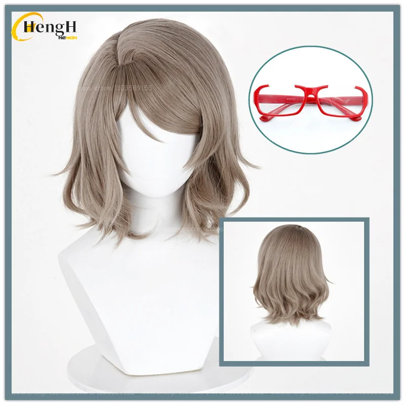 En Stock Anime Watanabe You pelo sintético Unisex 40cm peluca marrón cálida pelo resistente al calor fiesta de Halloween Cosplay pelucas de Anime