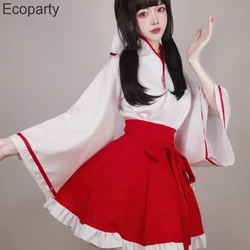 5XL Japanese Lolita Dress For Women Anime Kikyo Cosplay Kimono Suit Yukata Top Skirts Headwear Set Girls Halloween Party Costume