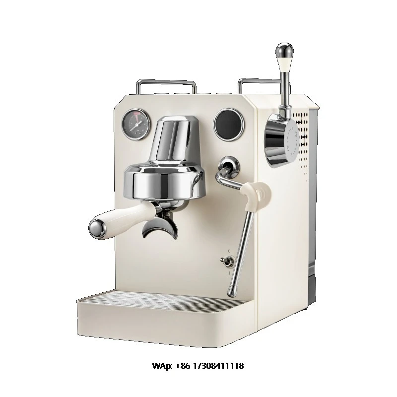 3-in-1 Office Coffee Equipment Ivory White Full Stainless Steel  Housing Electric Coffee Machine Cappuccino Maker