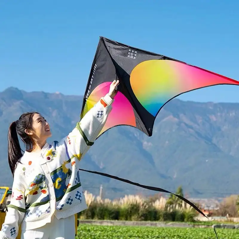 2m grote delta vliegeren speelgoed lijn kinderen vliegers fabriek delta vliegers vlucht vlieger bloem vlieger Lijnopwinder sport speelgoed Vliegeren