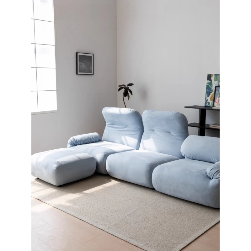 

Minimal foldable backrest straight sofa