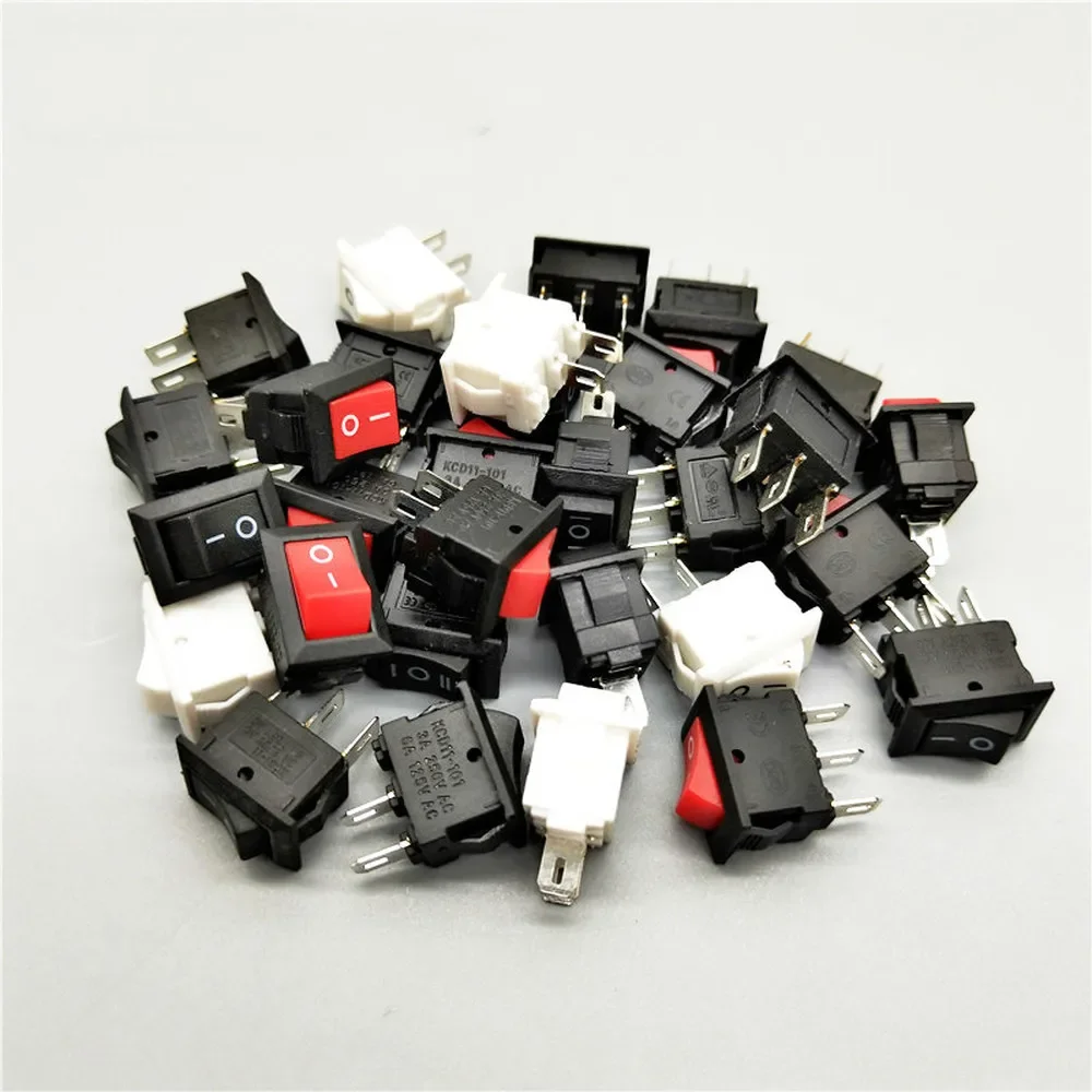 5 pz KCD5 3A/250V 10*15mm SPST 2/3Pin ON/OFF barca interruttore a bilanciere auto cruscotto camion RV ATV casa