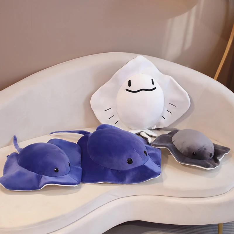 Realistico Ray Doll Manta Ray giocattoli di peluche cuscino di tiro morbido farcito pesce di mare giocattolo cuscino del divano cuscini per dormire ragazze ragazzi regali