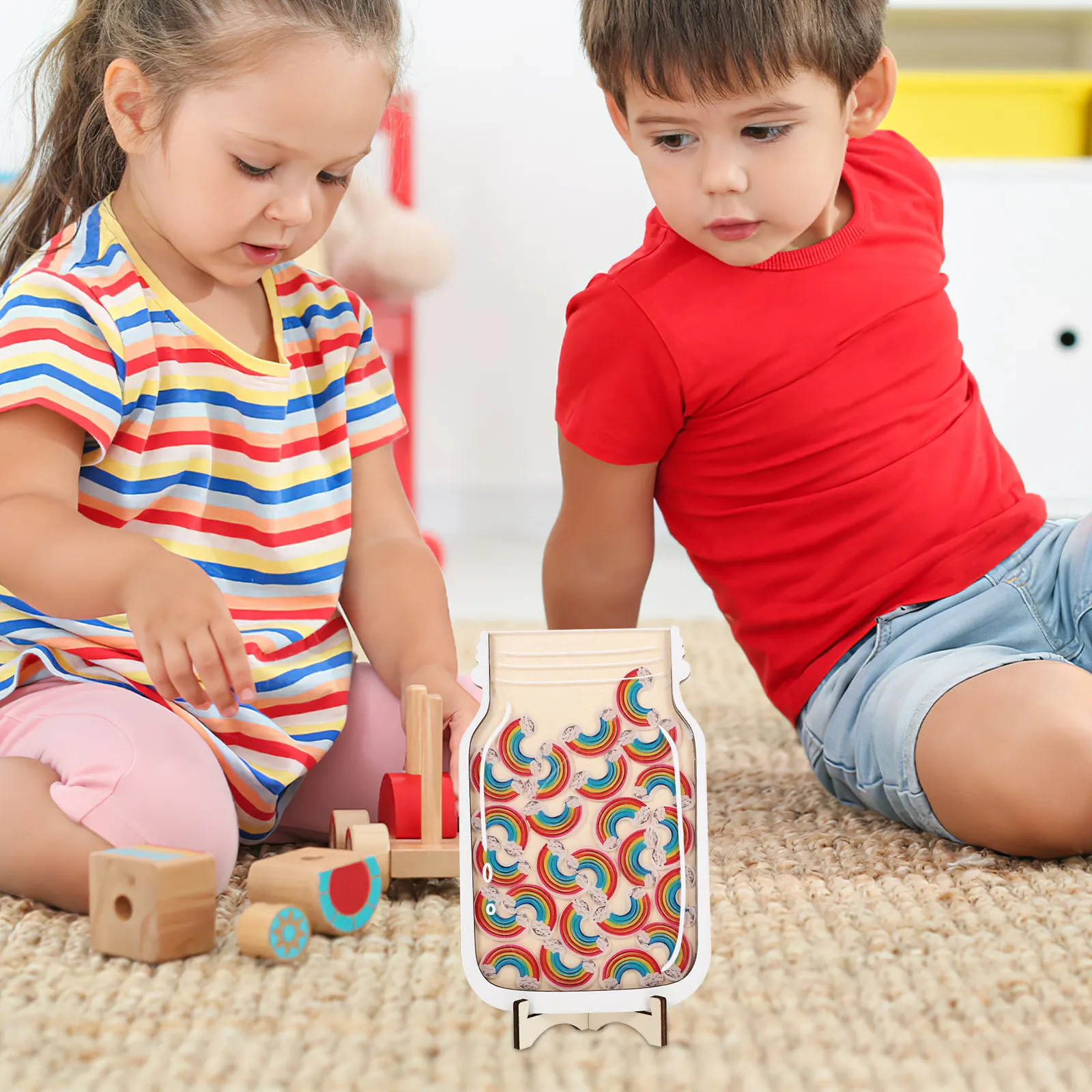 1Set Rainbow Reward Jar Kids E - Kids Education Motivation 评论和价格
