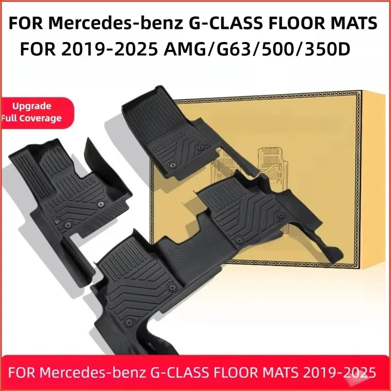 TPE Floor Mats For Mercedes Benz G-Class 2019-2025 AMG/G63/500/350D W463 AMG WAGON Full Coverage LHD ICEV Accessories