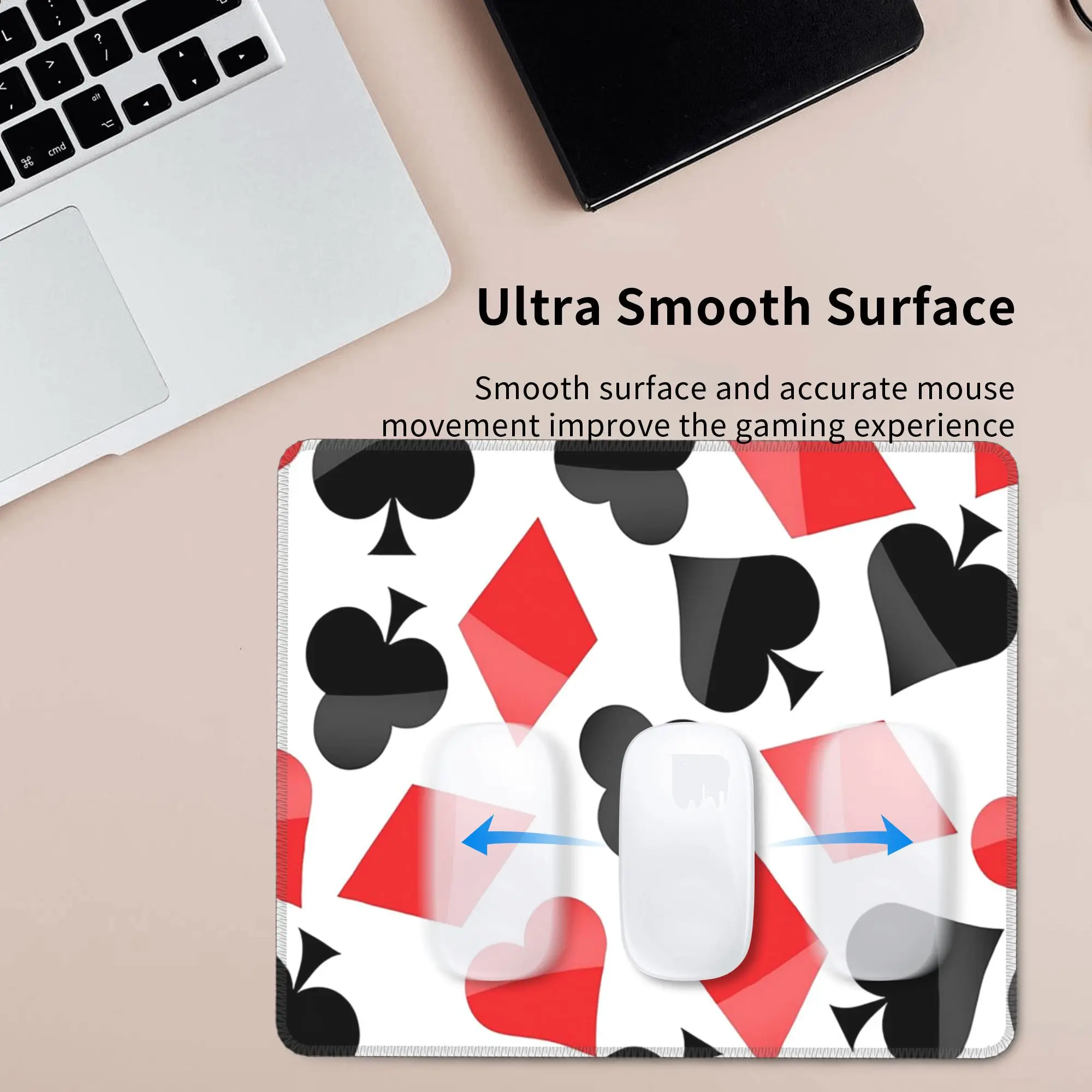 playing-card symbols Mouse Pad Computer Keyboard Mouse Mat Gaming PC Laptop Desk Mat Office Accessories Table Mats