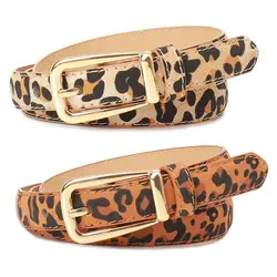 The new leopard-print belt for women Spice Girls with European and American fashion jeans Dopamine-embellished vintage belt