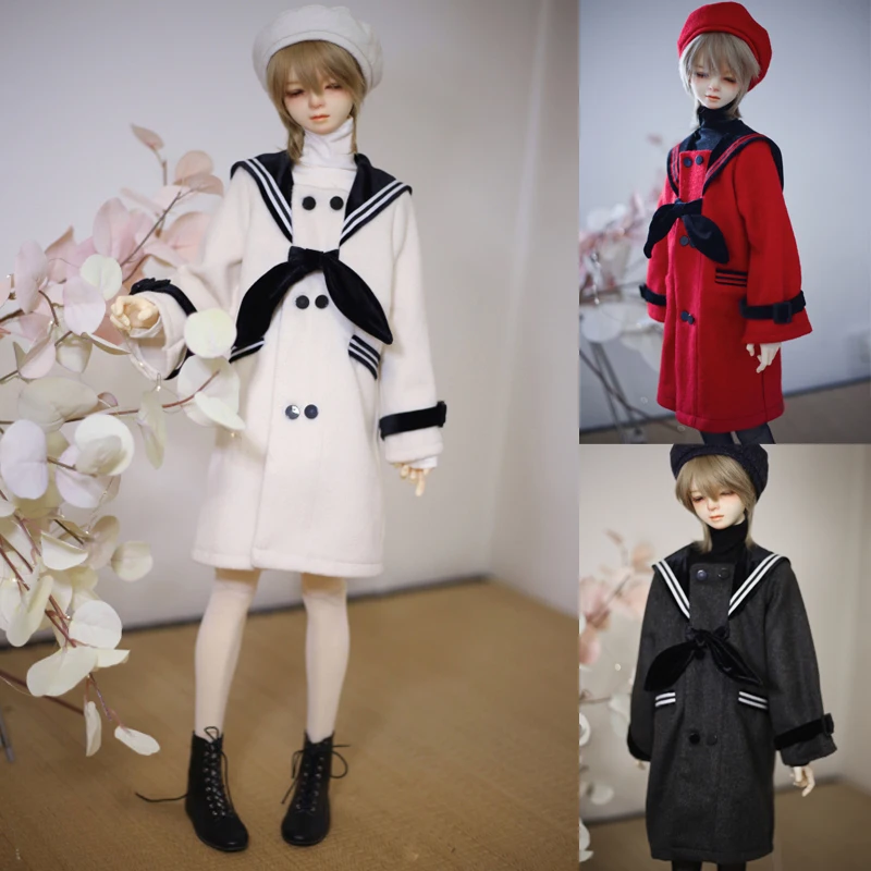 D04-037 children toy BJD SD 1/3 POP68 ID73 1/4 doll's accessories Navy collar coat drawing style 1 pcs