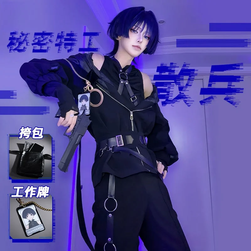 Wanderer Balladeer Scaramouche Kunikuzushi Cosplay Costume For Halloween Christmas Party Comic Con Anime Game