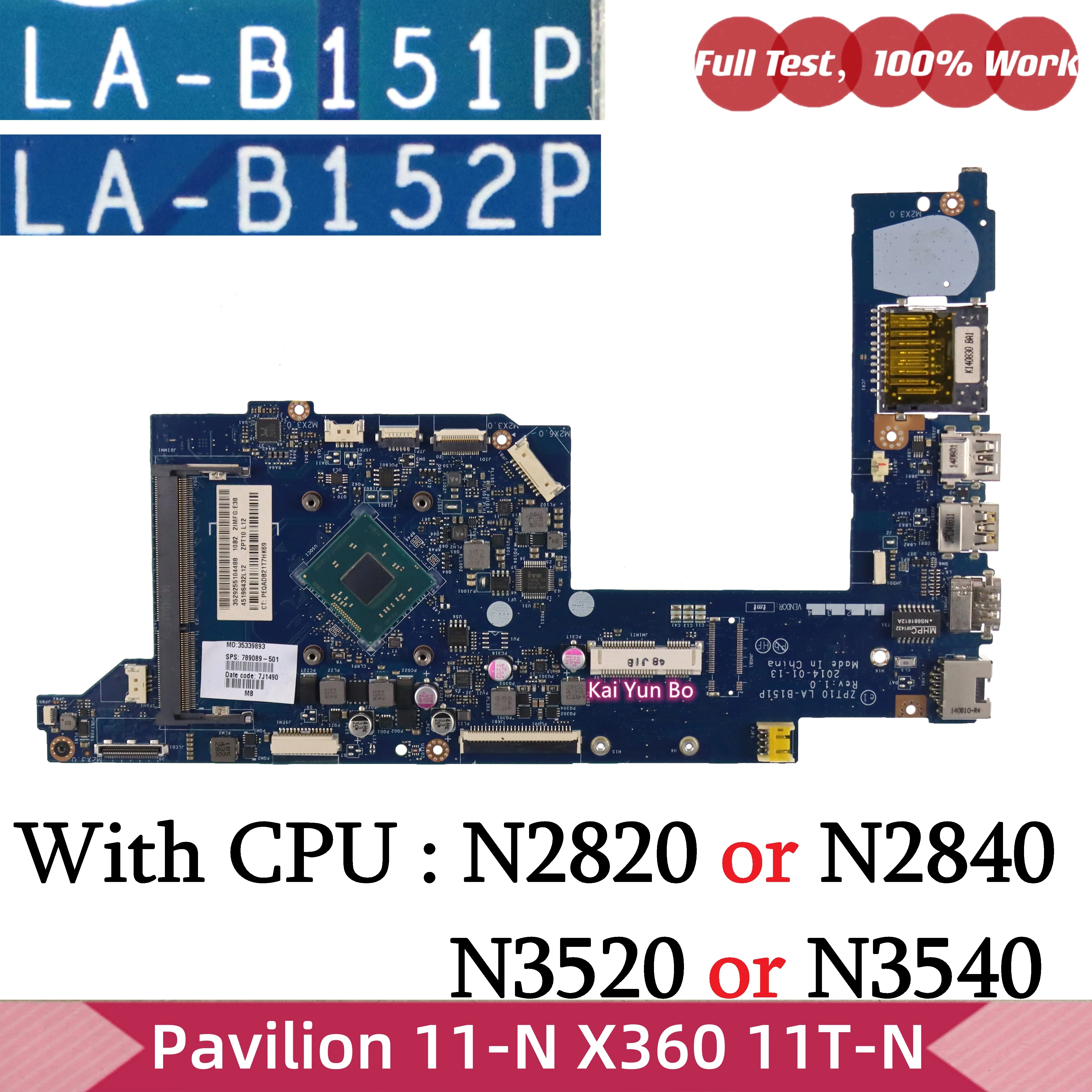 carte-mere-zpt10-la-b151p-la-b152p-pour-ordinateur-portable-hp-pavilion-11-n-x360-11t-n-avec-processeur-intel-n2820-n2840-ou-n3520-n3540-ddr3