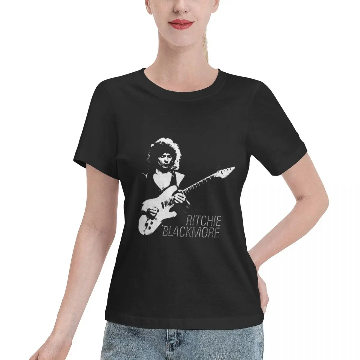 Ritchie Blackmore Tee-Shirts Cotton T-shirts Women Short Sleeve O-Neck Tops