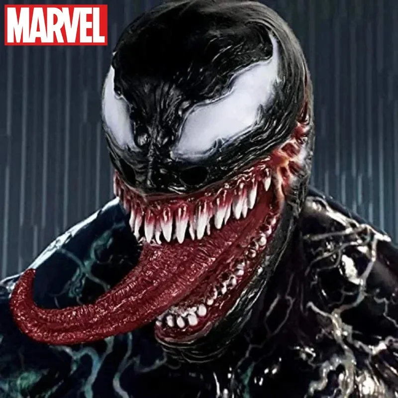 Marvel Venom 3 Long Tongue Mask Halloween Cosplay Latex Mask Horror Party Venom: The Last Dance Helmet Cos Mask Easter Carnival