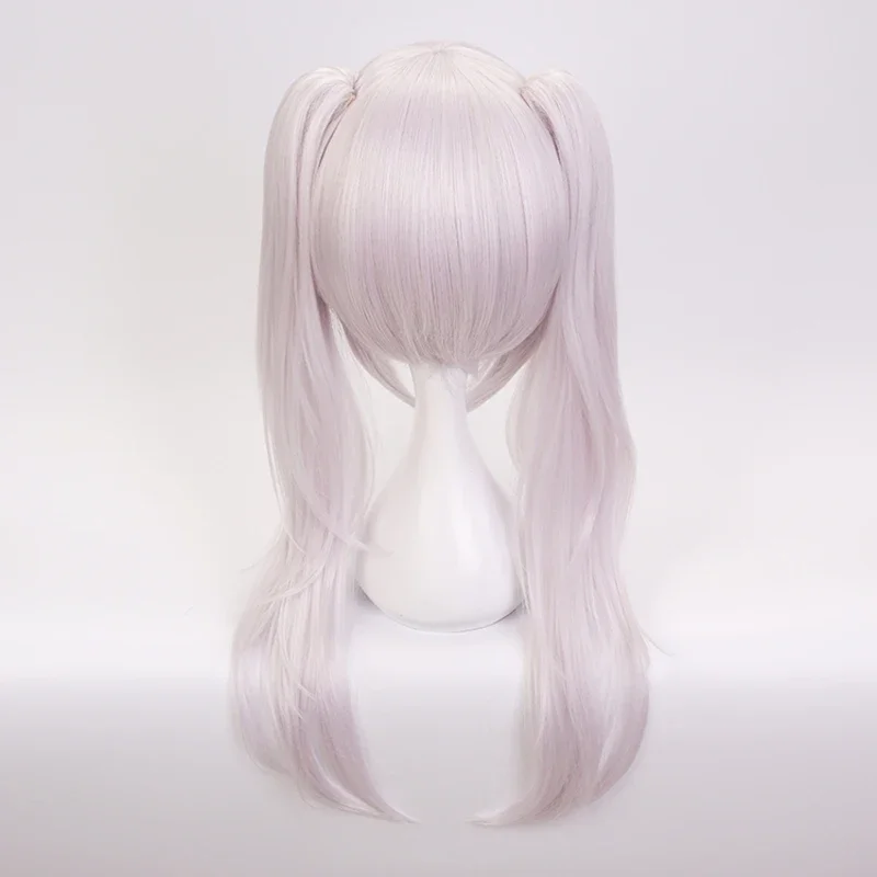 Game Azur Lane Laffey Cosplay Costume Wigs Women Long Heat Resistant Synthetic Hair Wigs With Chip Ponytails   Wig Cap