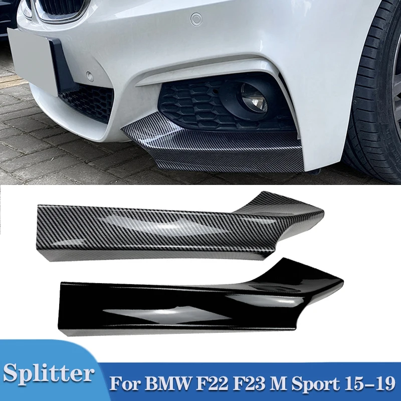 

Pulleco Car Front Bumper Side Splitter Cover Lip Fog Lamp Air Vent Intake Spoiler Canards For BMW 2 Series F22 F23 M Sport 15-19