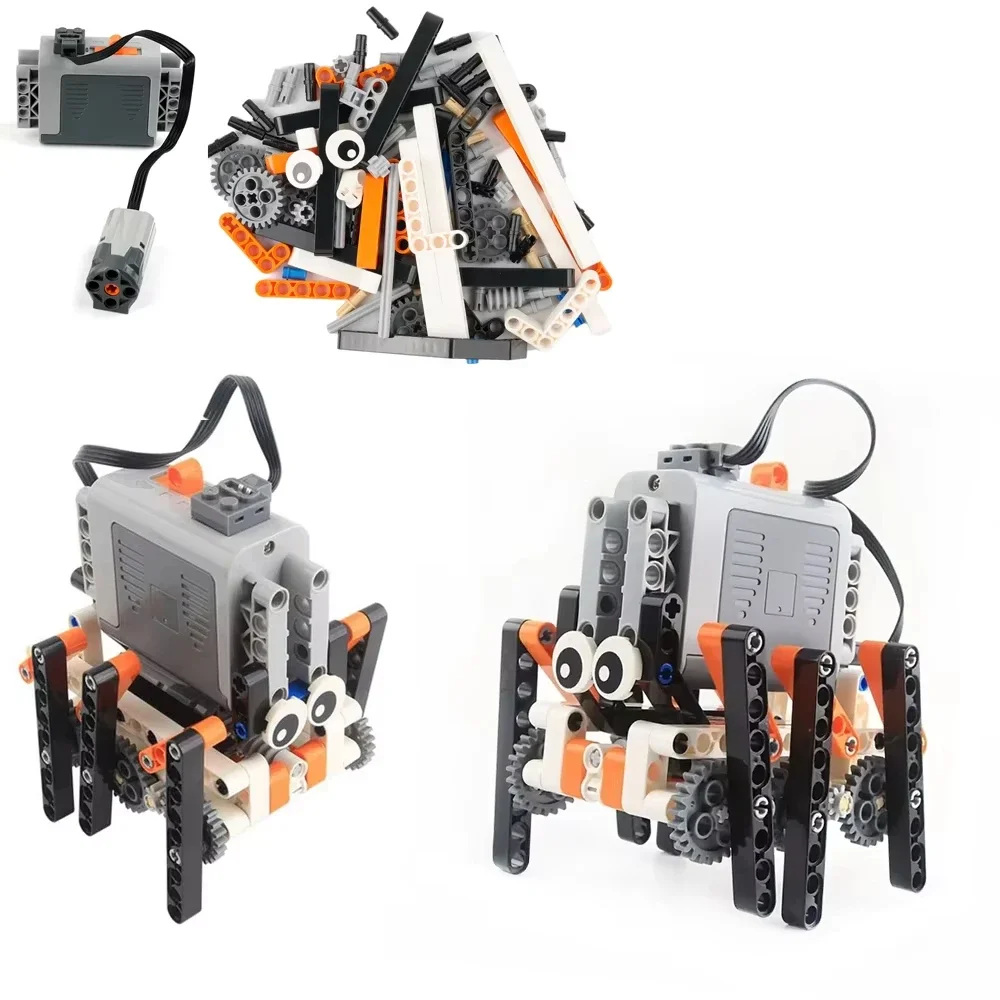 Juego de bloques de construcción de Robot para caminar, tecnología biónica Hexapod, Motor de potencia, educación DIY MOC, juguete de bloques de construcción para niños, regalo