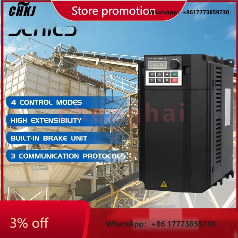 

CHKJ-2025NEWUSFULL Digital Panel Frequency Meter Ce VFD 5.5kw Frequency Inverter Frequency Converter Vector Control