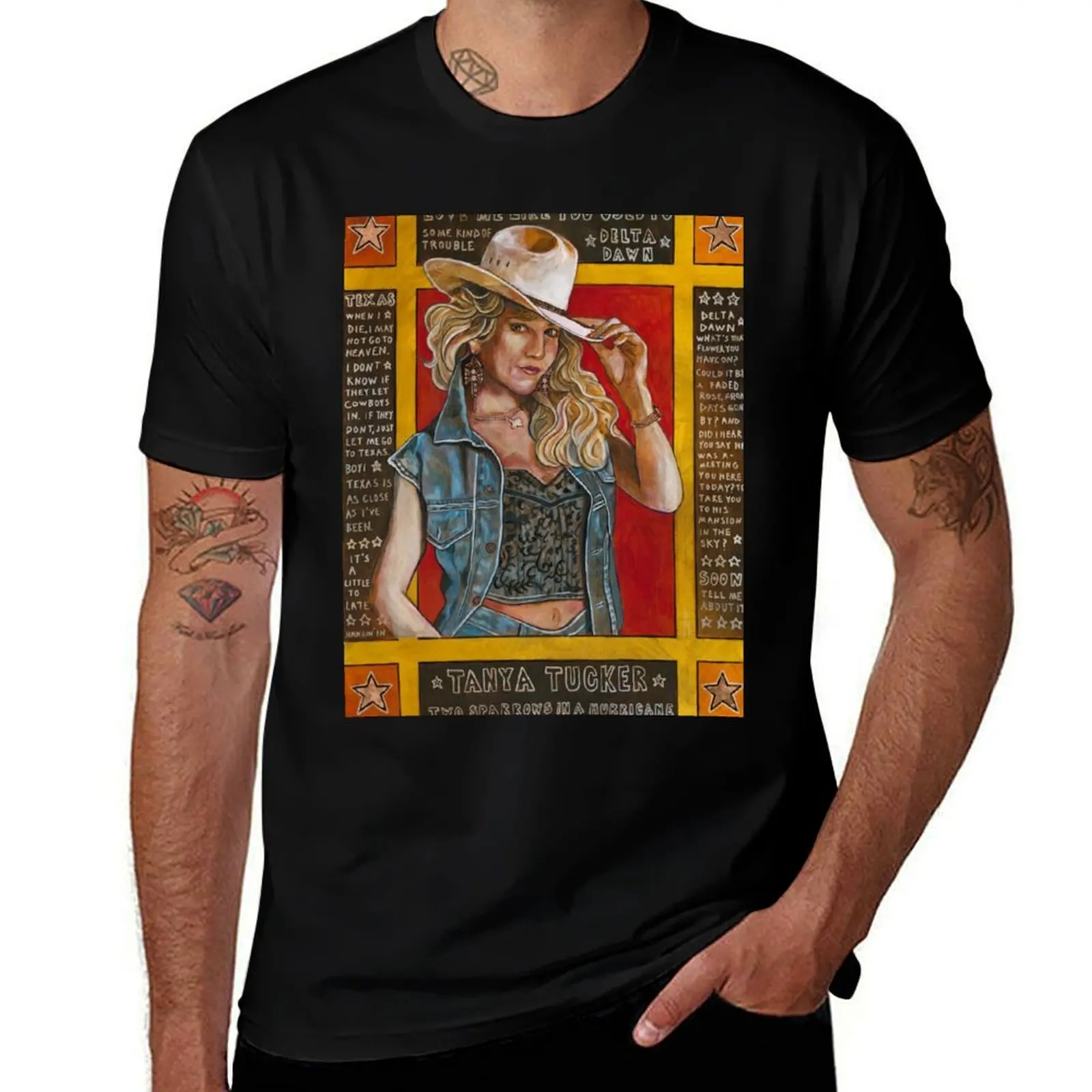 Tanya Tucker T-Shirt Gym Exercise Short Sleeve T-Shirt