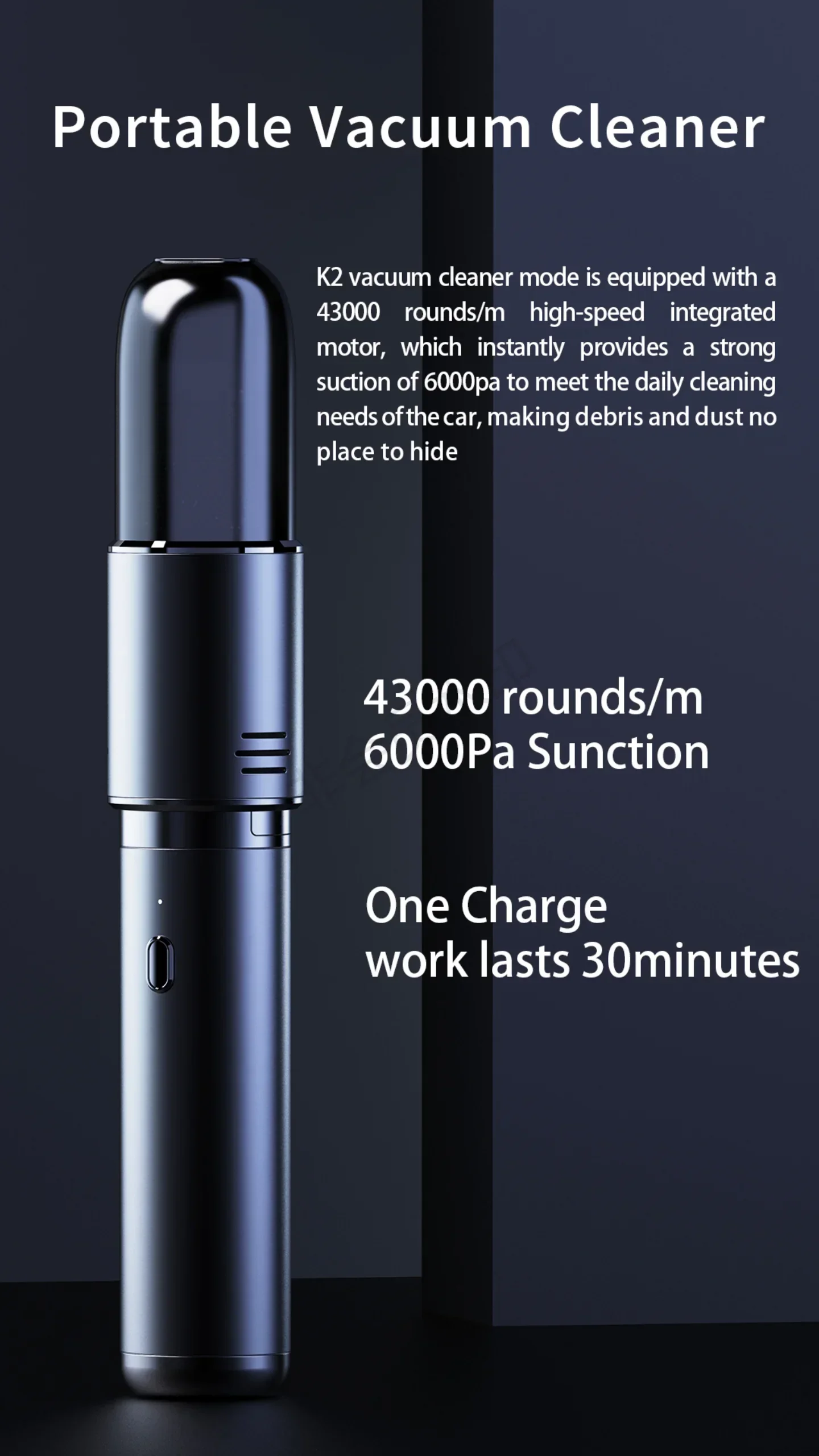 휴대용 자동차 콤보 키트, 자동차 점프 스타터, 공기 압축기, 진공 청소기 손전등 및 보조배터리 포함, 12V, 10000mah