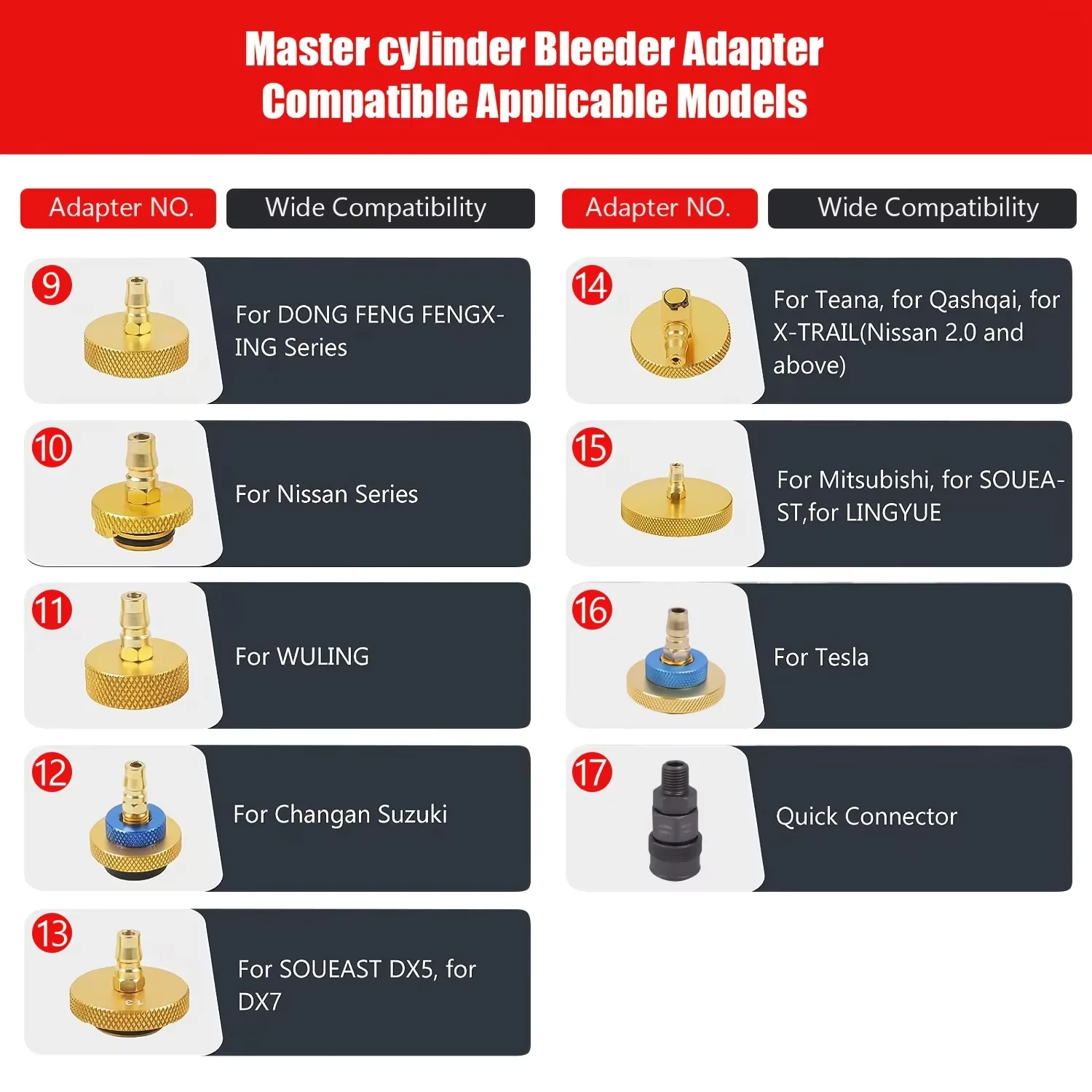 17-Piece Brake Fluid Bleeder A - Hydraulic Brake Bleed 评论和价格