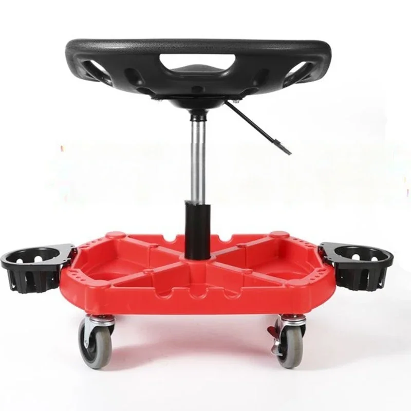 Adjustable movable work stool,universal wheel seat car detailing and polishing stool,multi-functional car window tinting and rep