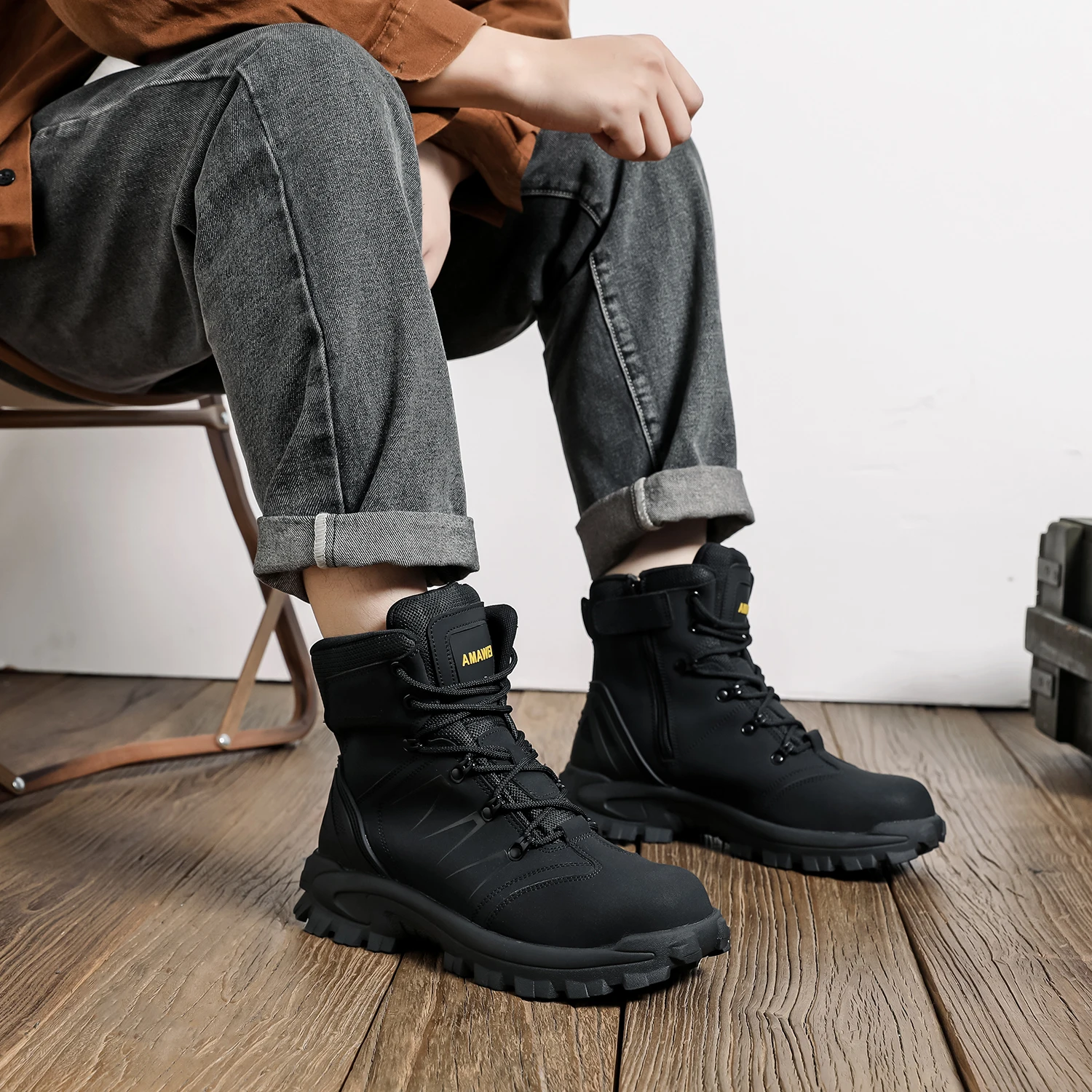 Sicherheit Herbst Schuhe Atmungsaktive Arbeitsschuhe Anti Stich Arbeit Turnschuhe Mit Stahl Kappe Unzerstörbare Schuhe Anti Zerschlagung Sicherheits Schuhe