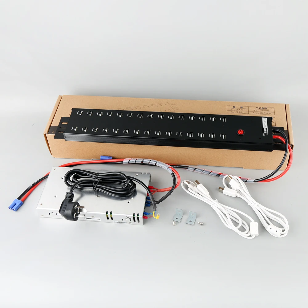 Trasmissione ad alta velocità diretta in fabbrica ad alta velocità con montaggio su Din Alimentatore da 300 W Hub USB 30 Splitter