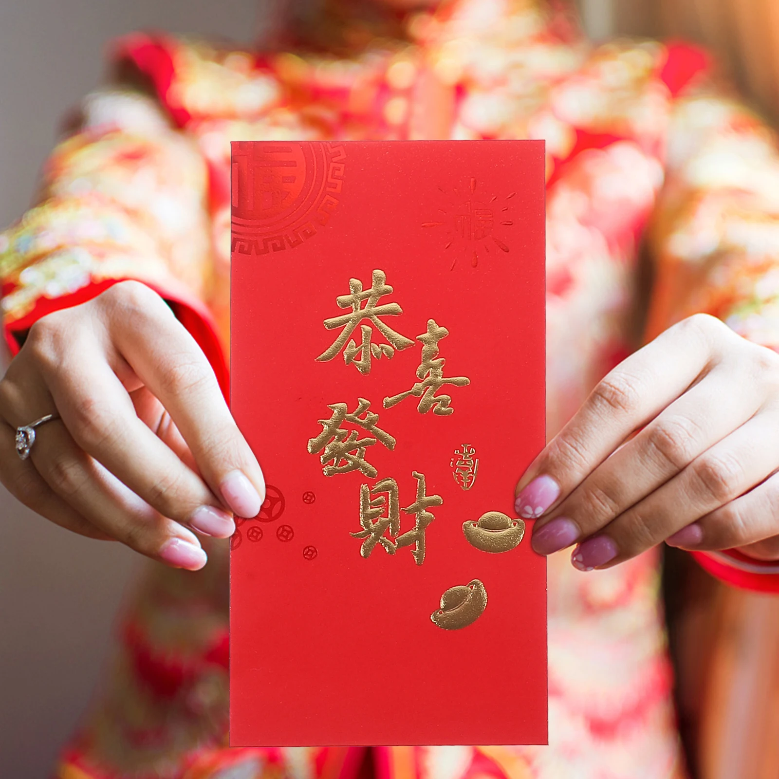 

6 шт. красных бумажных конвертов для Нового года, креативные денежные пакеты с праздничным узором дракона, подарочные принадлежности на праздник 2024 года