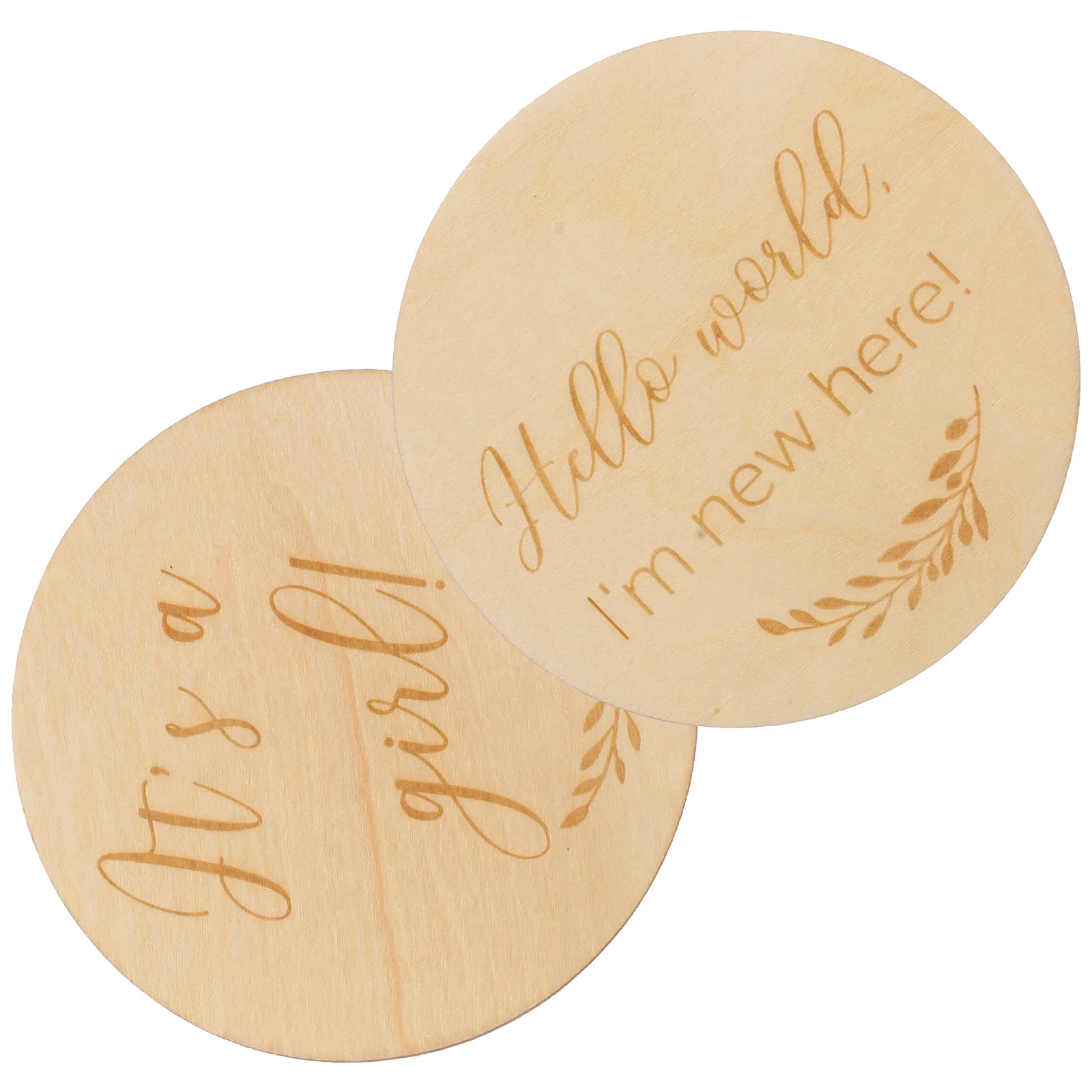 2 Pcs Newborn Growth Commemorative Card Baby Boy Gifts Milestone Cards Wood Growing up