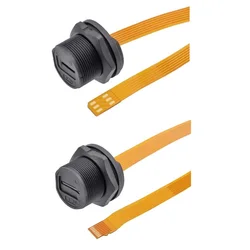 circular waterproof ip67 chassis panel screw wall mount sim card tf card holder socket TF SIM card adaptor with flexible cable