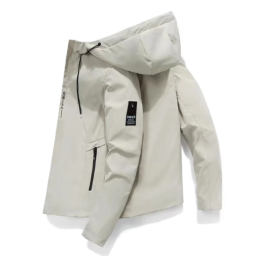 2025 New Men's Windproof Sunscreen Windbreaker Zipper Casual High Quality Hooded Baseball Outdoor Sports Jacket
