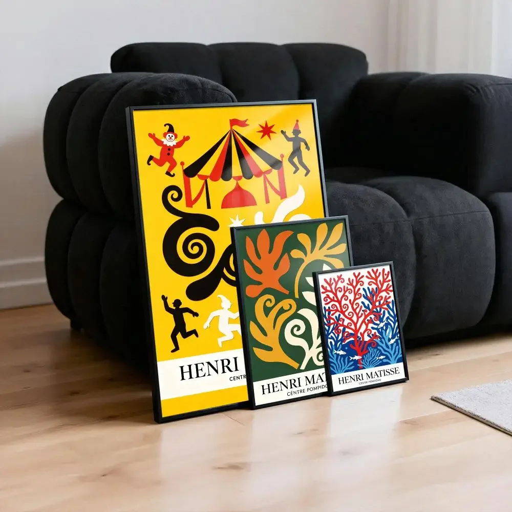 H-Henri M-Matisse Cutouts Poster Peelable Self-Adhesive Stickers, Frameless Wall Art For Singer Band Pop Rap Bedroom