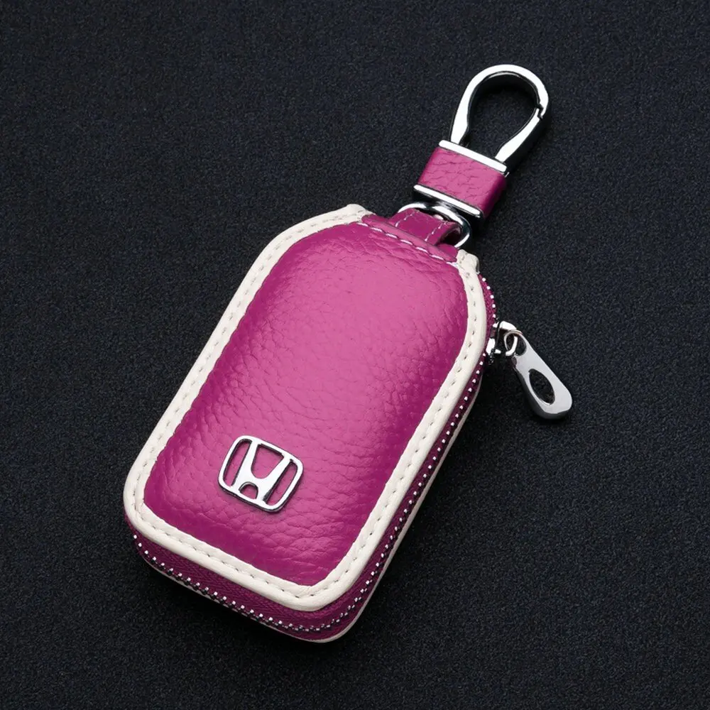 Fashion Leather Car Remote Key Cover Bag for Honda Accord Freed City Civic CR-V BR-V HR-V Jazz Odyssey Stream CR-Z