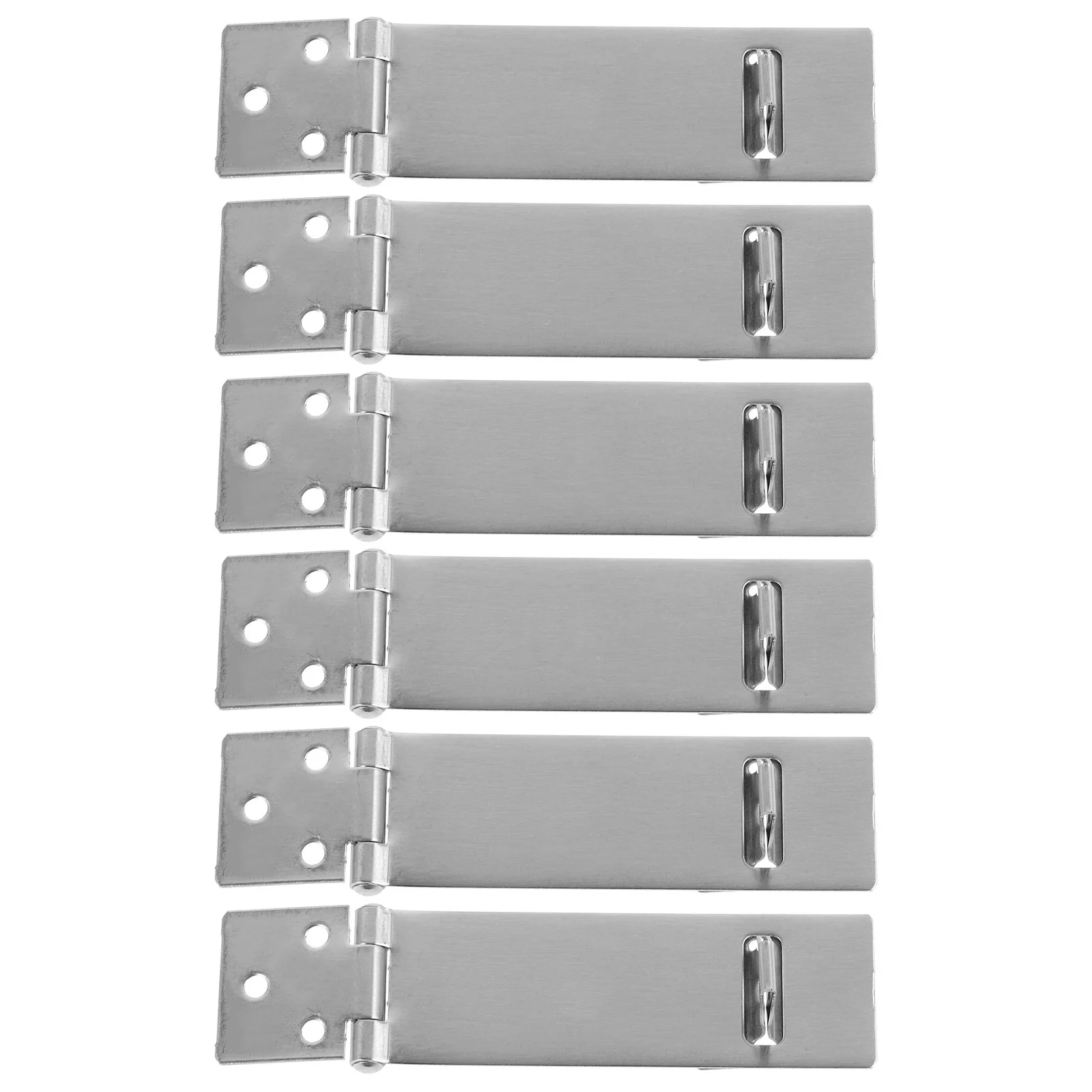 

6 Pieces 4 Inch Stainless Steel Door Latches Hardware Thickened Outdoor Locking Shed Hasp Padlock Suitable For Indoor Outdoor
