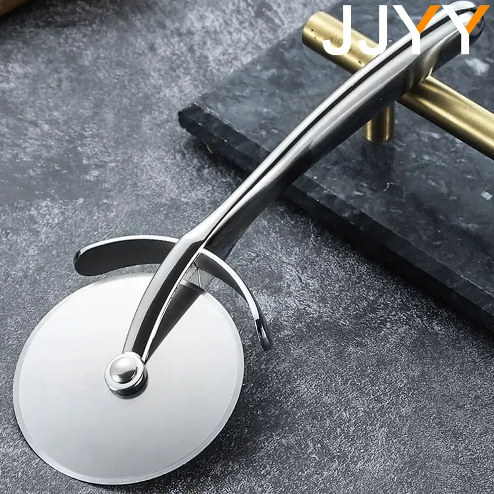 

JJYY Pizza Cutter Stainless Steel Pizza Knife Cake Bread Pies Round Knife Pastry Pasta Dough kitchen Baking Tools