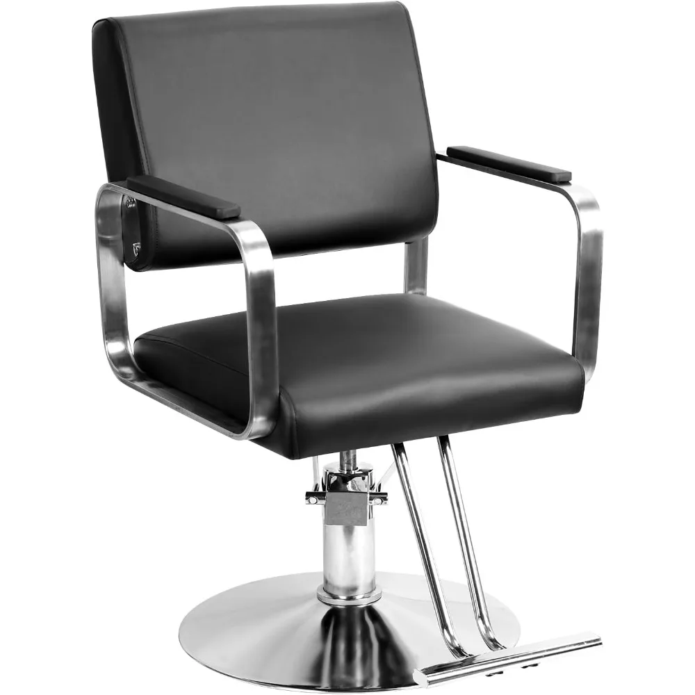 

Heavy-duty hydraulic barber chair, reclining feature, adjustable height, suitable for hair salons,beauty salons,and tattoo shops