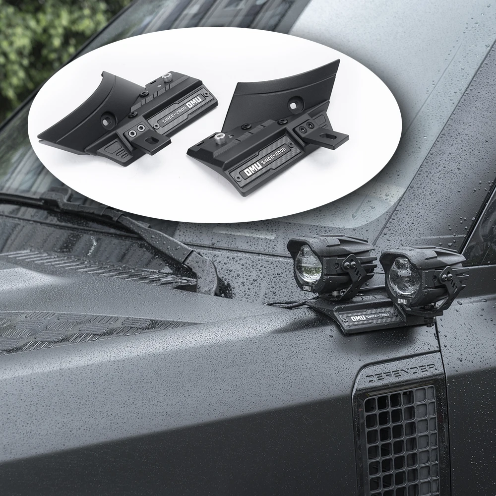 Lantsun OMU204 Aluminum Magnesium Alloy&dry Carbon Fiber A-pillar Spot Light Brackets for Land for Rover for Defender 2020-2026