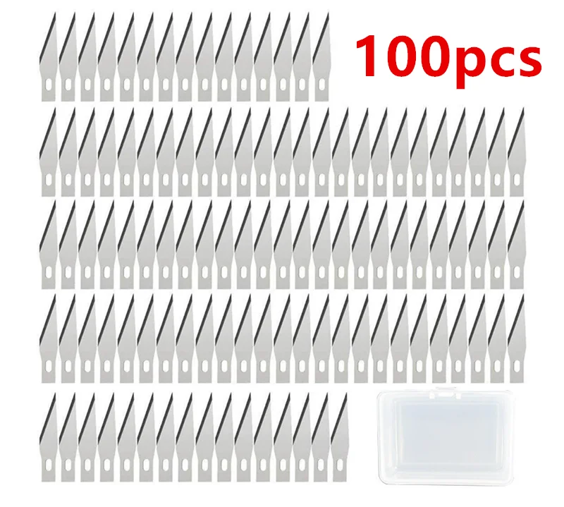 50/100pcs #11 Blades Stainless Steel Engraving Knife Blades Wood Carving Knife Blade Replacement Surgical Scalpel Craft