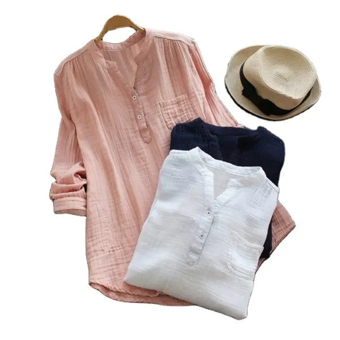 

Large Size Long Stand up Collar Cotton Skirt Briti Sle Loose Fit Polyester Fabric Seven Quarter Sve Women's Skirt