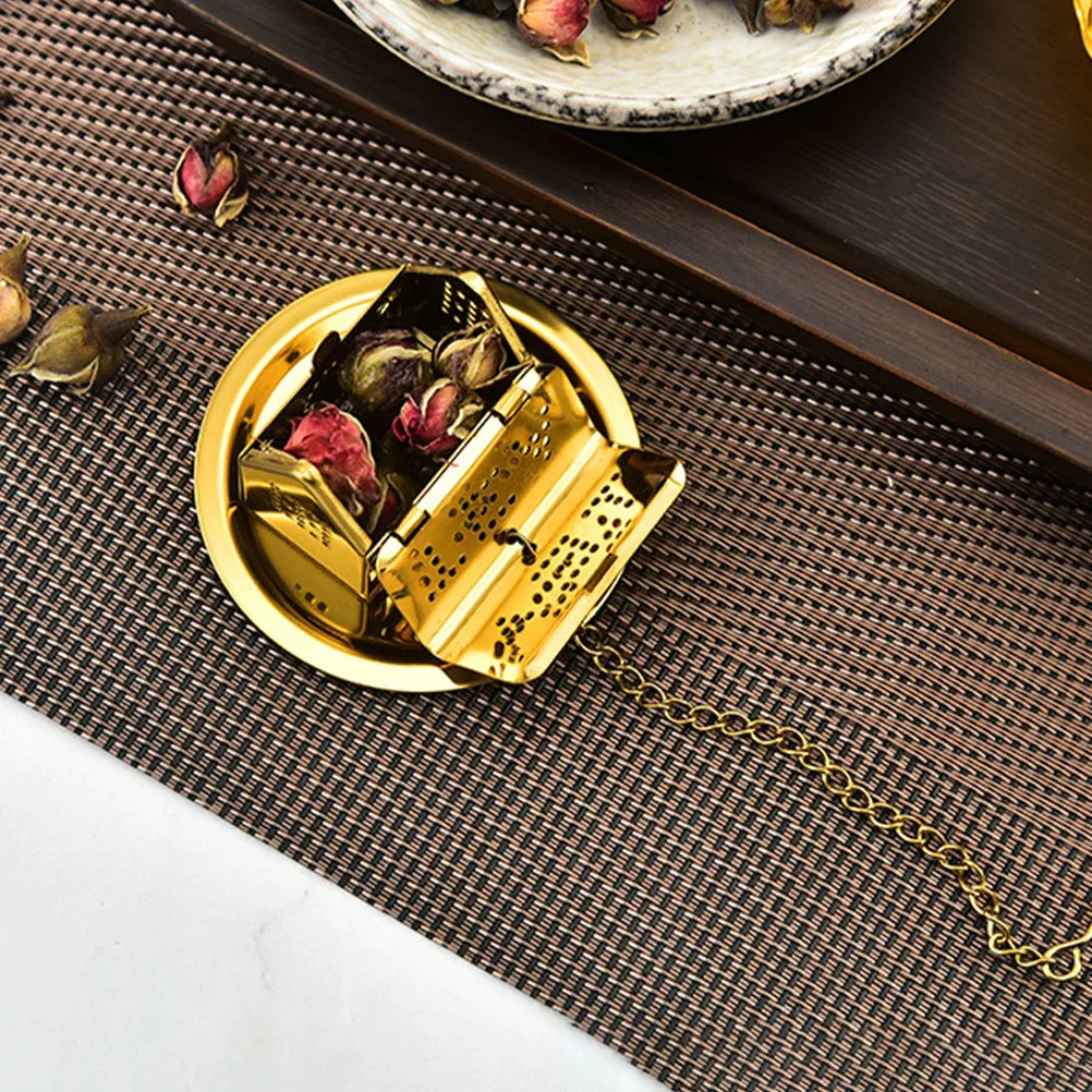 

2pcs Infuser Fine Mesh Household Strainer For Black Green Oolong Herbal Tea Flavoring Spices Dense Filter Convenient Tea