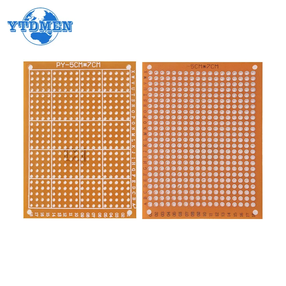 1-20PCS 5*7cm DIY Prototyp PCB Universal Experiment Matrix Platine 5x7cm Gelb einseitige Protoboard DIY Elektronische Kit