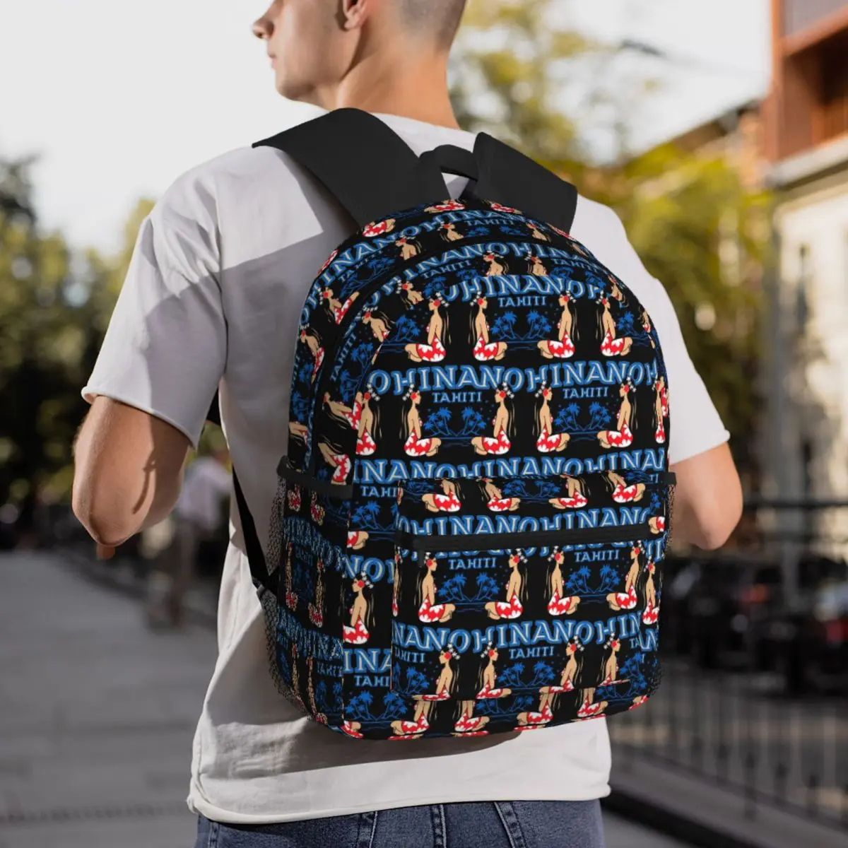 

Hinano Tahiti Backpack Daypack Large Capacity Kids BookBag School Bag Shoulder Bags for Men Women