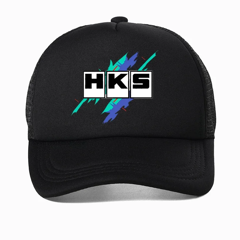 

Limited HKS Power and Sportser Performance Turbo Logo Baseball Cap unisex Adjustable Summer women Mesh Trucker hats Casquette
