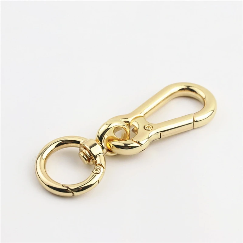 New Tail Ring Spring Hook Clasp Light Gold Key Ring Lobster Clasp Dog Clasp Connect Bag Hardware Accessories