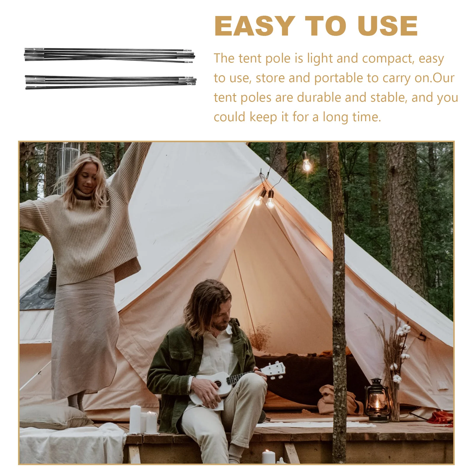 

Tent Pole Accessories Fiberglass Replacement Accessory Camping Poles Water Proof