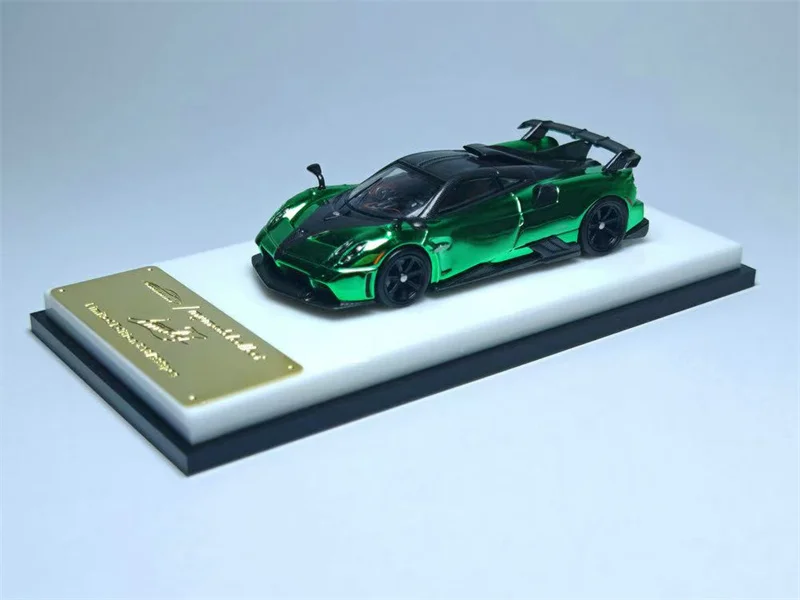 PreSale Model Collect 1:64 Imola Huayra Green electroplating Die-Cast Car Model Miniature Gifts