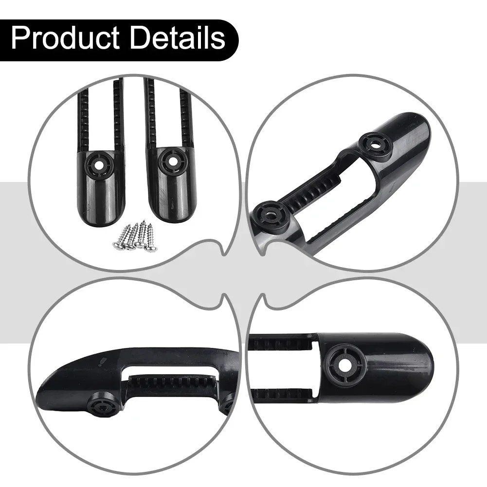 

High Quality Paddle Holder Clips Paddle Buckle 15*3.2*3cm 2pcs Accessories Black With Screws For Boat Deck Mount