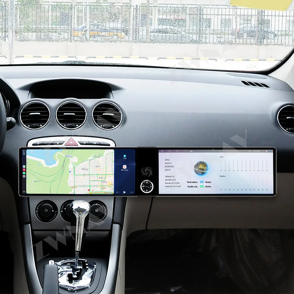 Para Peugeot 408 2010-2013, Player Multimídia GPS para Carro com Tela Touch HD de 12.3" Android 13, Acessórios para Interior de Carro