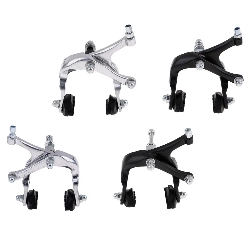 Bicycle Brake C Caliper Quick Release Alloy Dual Pivot with Resin Pads and Cable Housing for Road Cycling