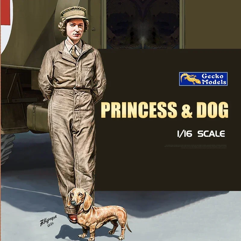 Kit de soldado ensamblado modelo Gecko 16GM0020 Princess & Dog 1/16